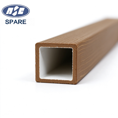 Tube rectangulaire à grain de bois FRP